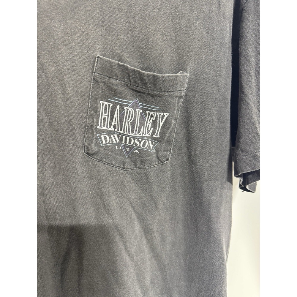 Vintage 1995 SOUTHSIDE HARLEY DAVIDSON INDIANAPOLIS T SHIRT MENS SIZE L Single s - Picture 8 of 10